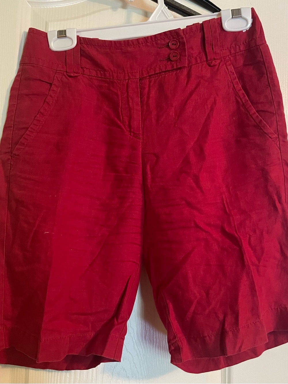 United Colors Of Benetton Women's Red Bermuda Shorts